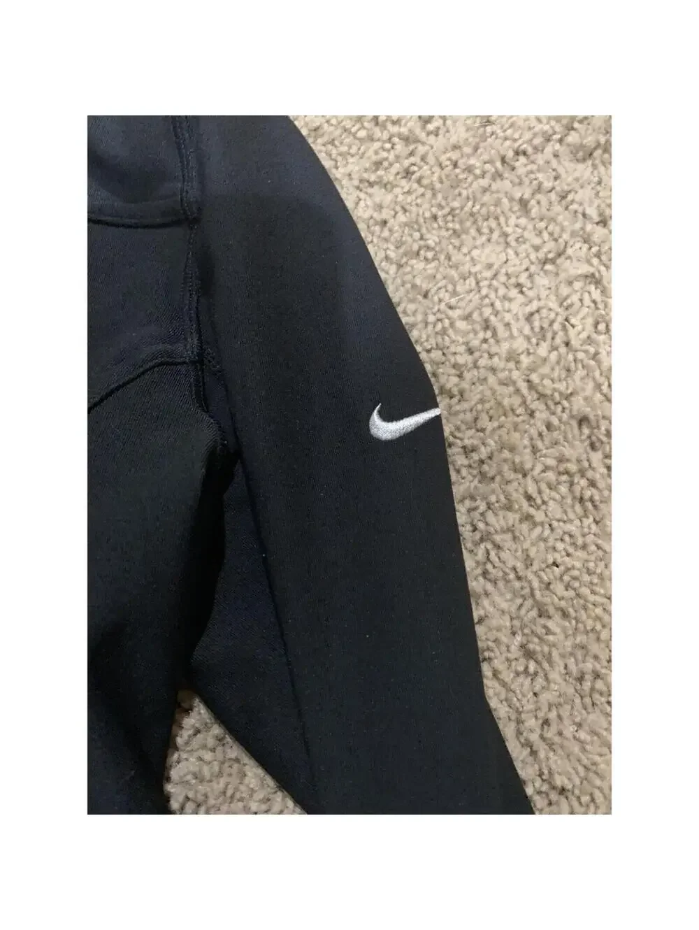 Women's NIKE full zip athletic jacket black S SMALL long sleeve